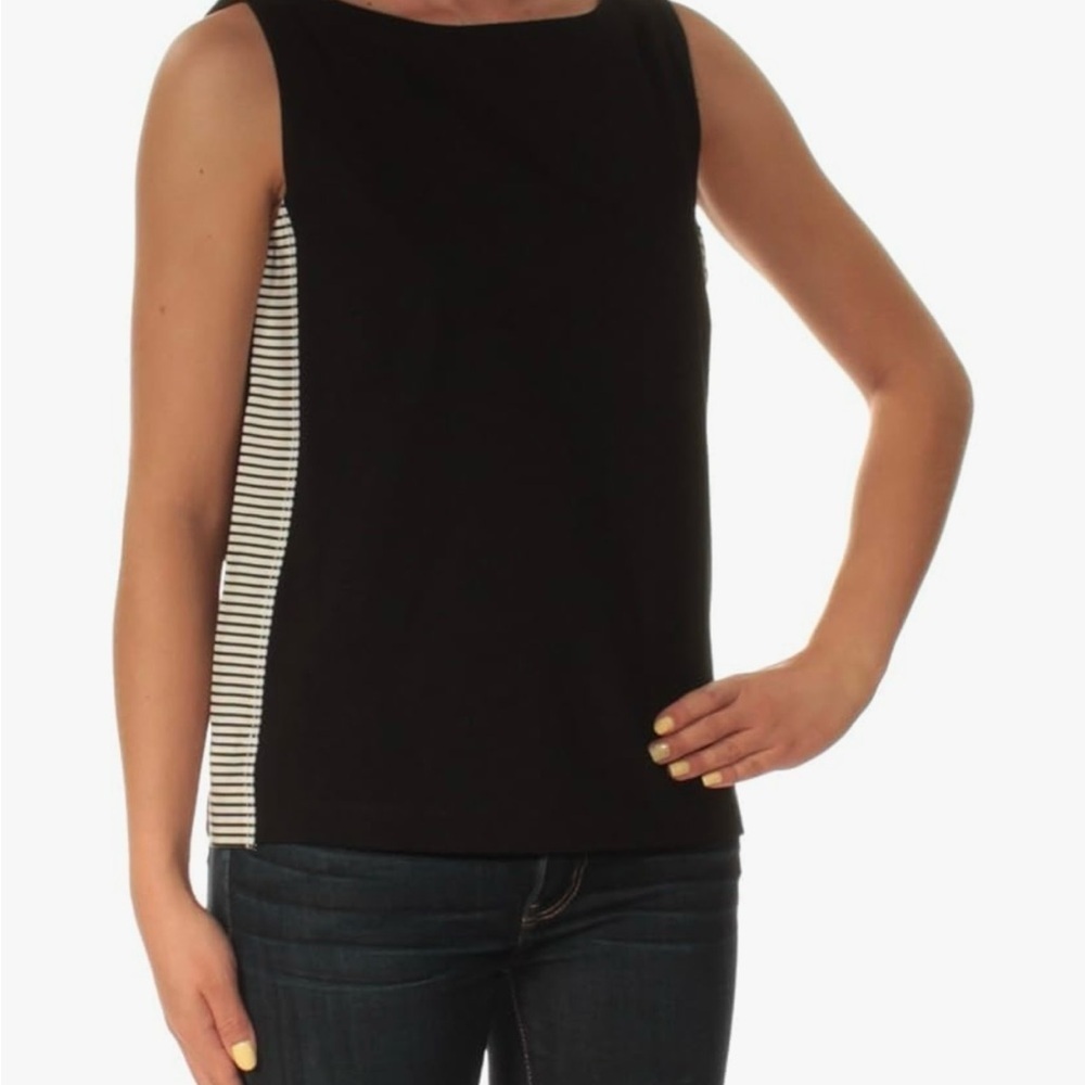 Lauren Ralph Lauren Black and White Striped Women's Top